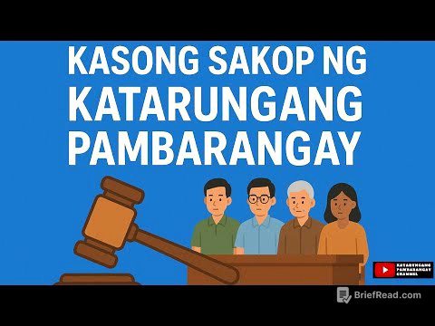 Mga Kasong sakop ng Katarungang Pambarangay (Revised Penal Code).