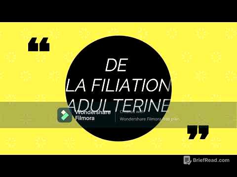 Droit de la famille les types de filiation cours 8 video 1