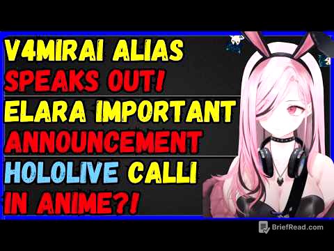 V4Mirai Alias Anono speaks up, Elara important announcement, Roa PL Hiatus, Mori Calliope in ANIME?!