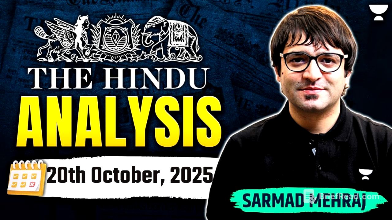 The Hindu Newspaper Analysis | 20th October | UPSC Current Affairs Today | Sarmad Mehraj