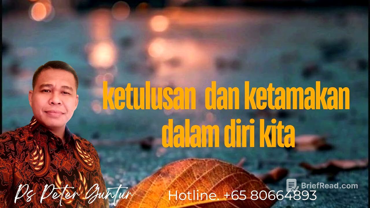KETULUSAN DAN KETAMAKAN DALAM DIRI KITA  -  PETER GUNTUR