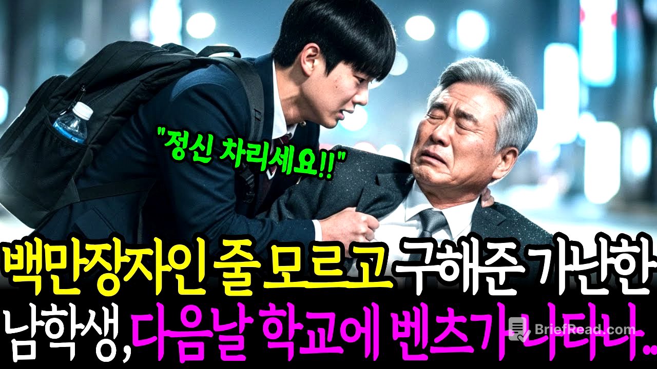 백만장자인 줄 모르고 구해준 가난한 남학생, 다음날 학교 앞에 벤츠가 나타나는데... ㅣ노후사연ㅣ사연라디오ㅣ오디오북ㅣ삶의지혜