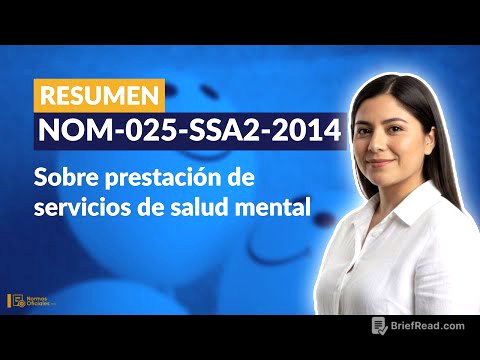 [Resumen] NOM-025-SSA2-2014 sobre prestación de servicios de salud mental (Puntos Clave)