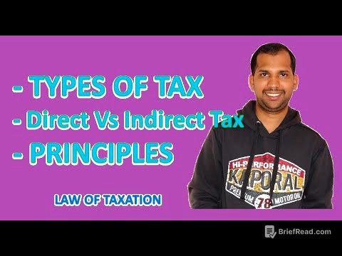 Types of Tax | Principles of Tax | Differences | Law of Taxation