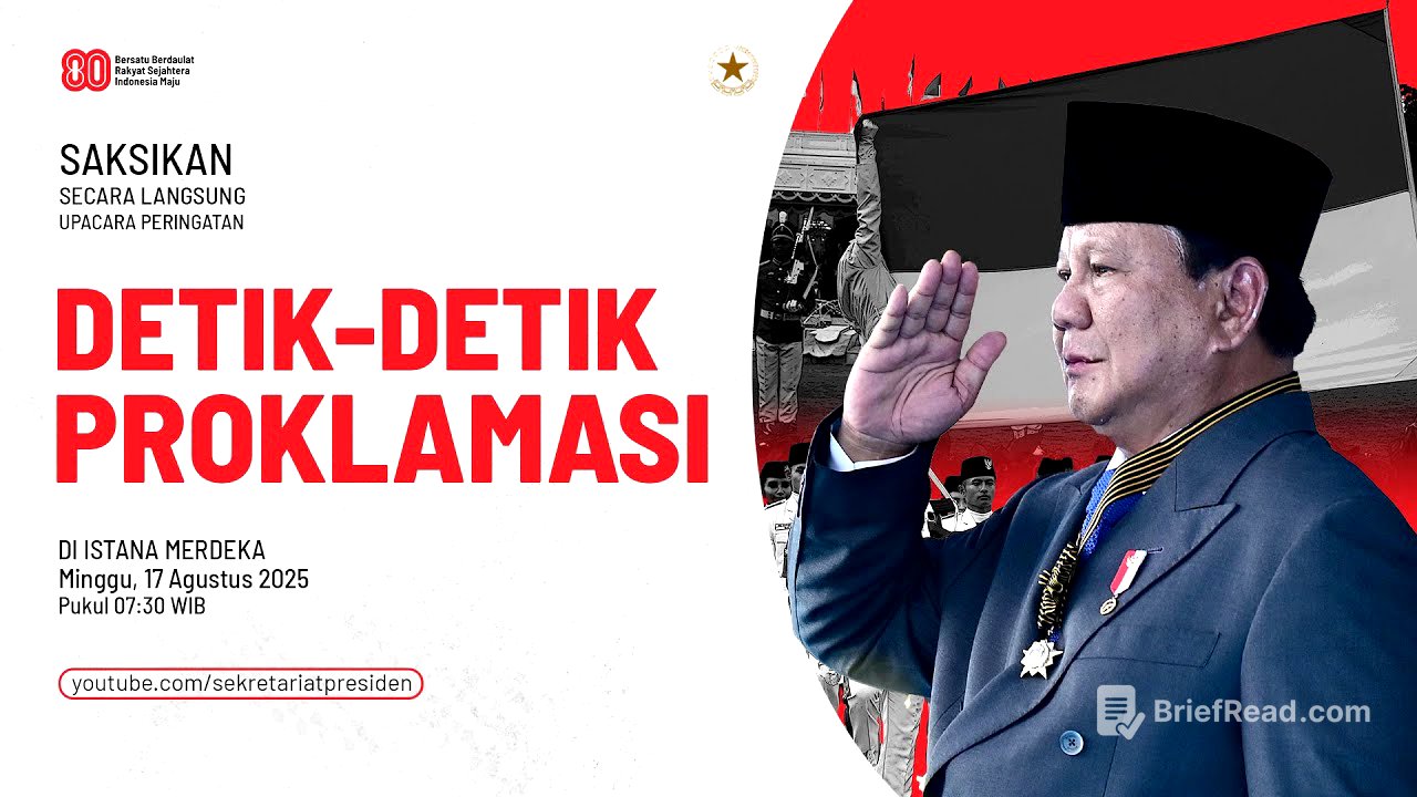 LIVE: Upacara Peringatan Detik-Detik Proklamasi, 17 Agustus 2025