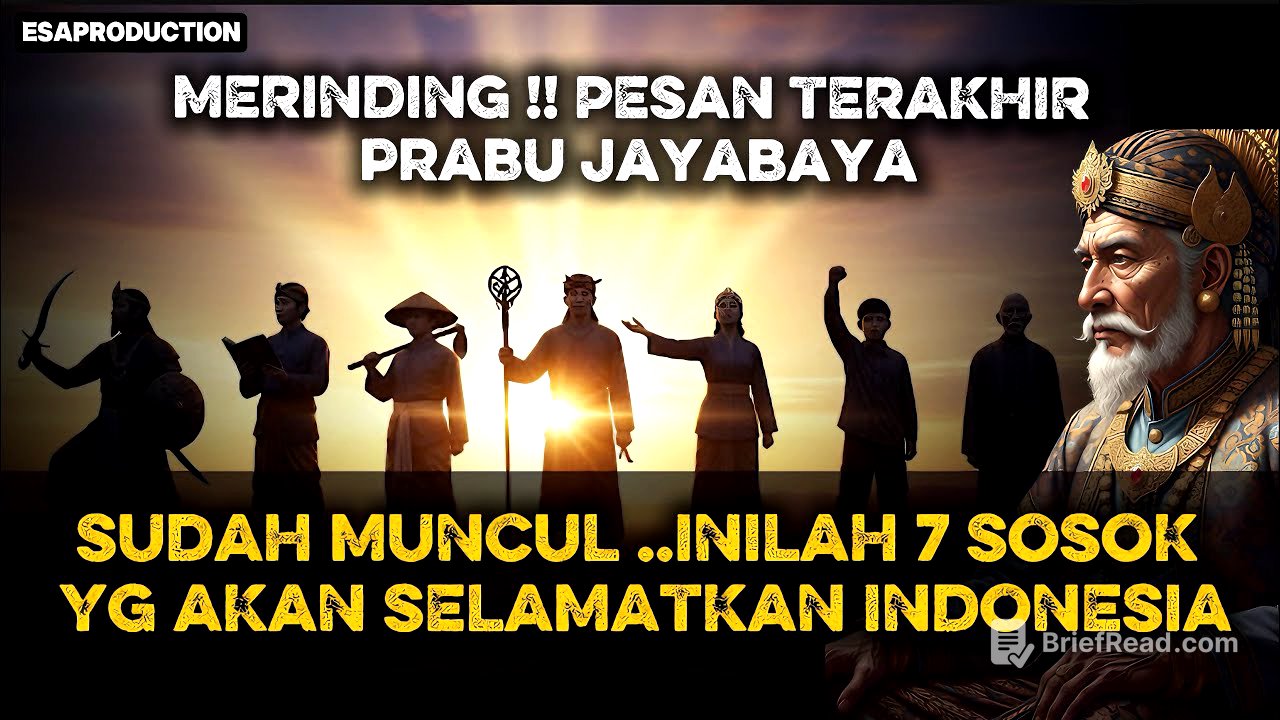 MERINDING !! Pesan Terakhir PRABU JAYABAYA ! Inilah 7 Sosok yg Akan SELAMATKAN INDONESIA