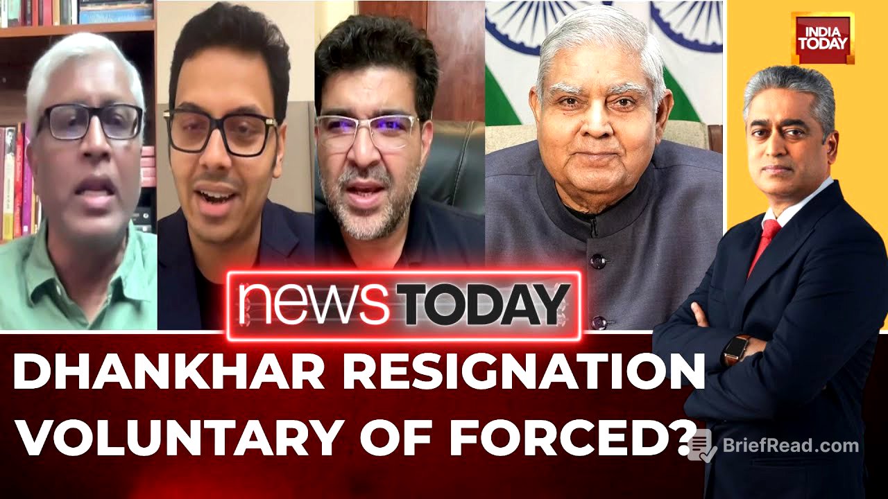 Jagdeep Dhankhar's Exit Mystery: Resignation Row An Embarrassment For Government? | NewsToday