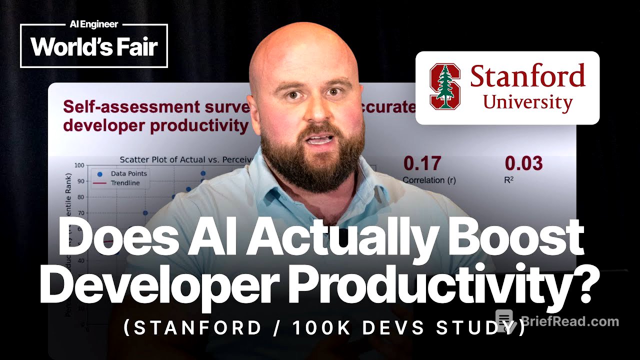 Does AI Actually Boost Developer Productivity? (100k Devs Study) - Yegor Denisov-Blanch, Stanford
