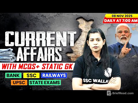 Current Affairs Today | 08 November Current Affairs 2025 | Daily Current Affairs | By Krati Mam