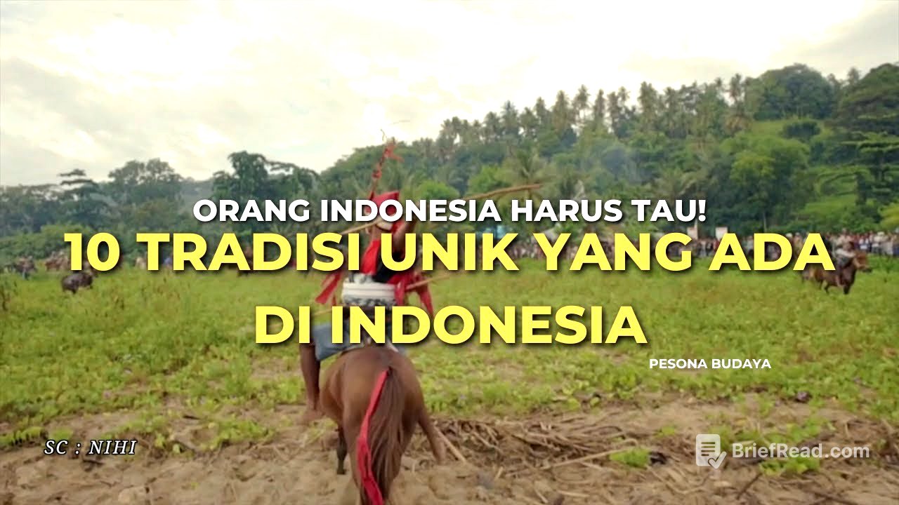10 Tradisi Unik Yang Ada Di Indonesia ; Menjelajahi Kekayaan Budaya Nusantara