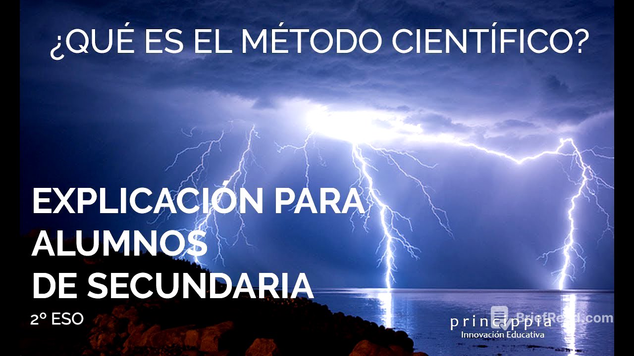 El metodo cientifico. Explicación para alumnos de secundaria