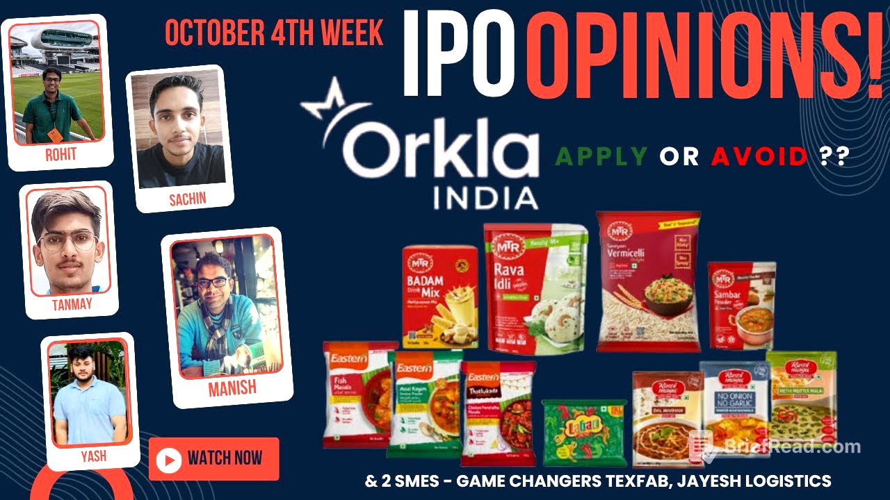 Orkla India & 2 October 4th Week SME IPOs : Apply/Avoid? Primary Market Chatter