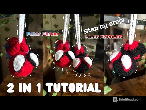 How to crochet Spider Man/Miles Morales Keychain for beginners