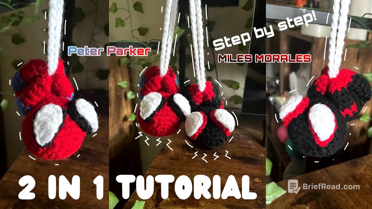 How to crochet Spider Man/Miles Morales Keychain for beginners