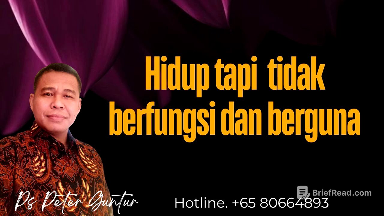 HIDUP TAPI TIDAK NERFUNGSI DAN BERGUNA NIGHT OF WORSHIP  - PETER GUNTUR
