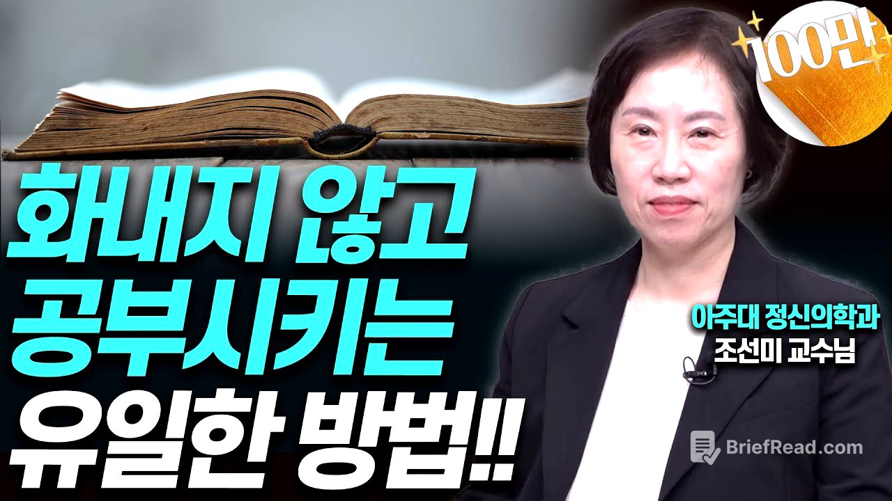 공부동기?공부의지?아이 공부시키는 방법은 '이것'!!(조선미교수)[대기자상담]