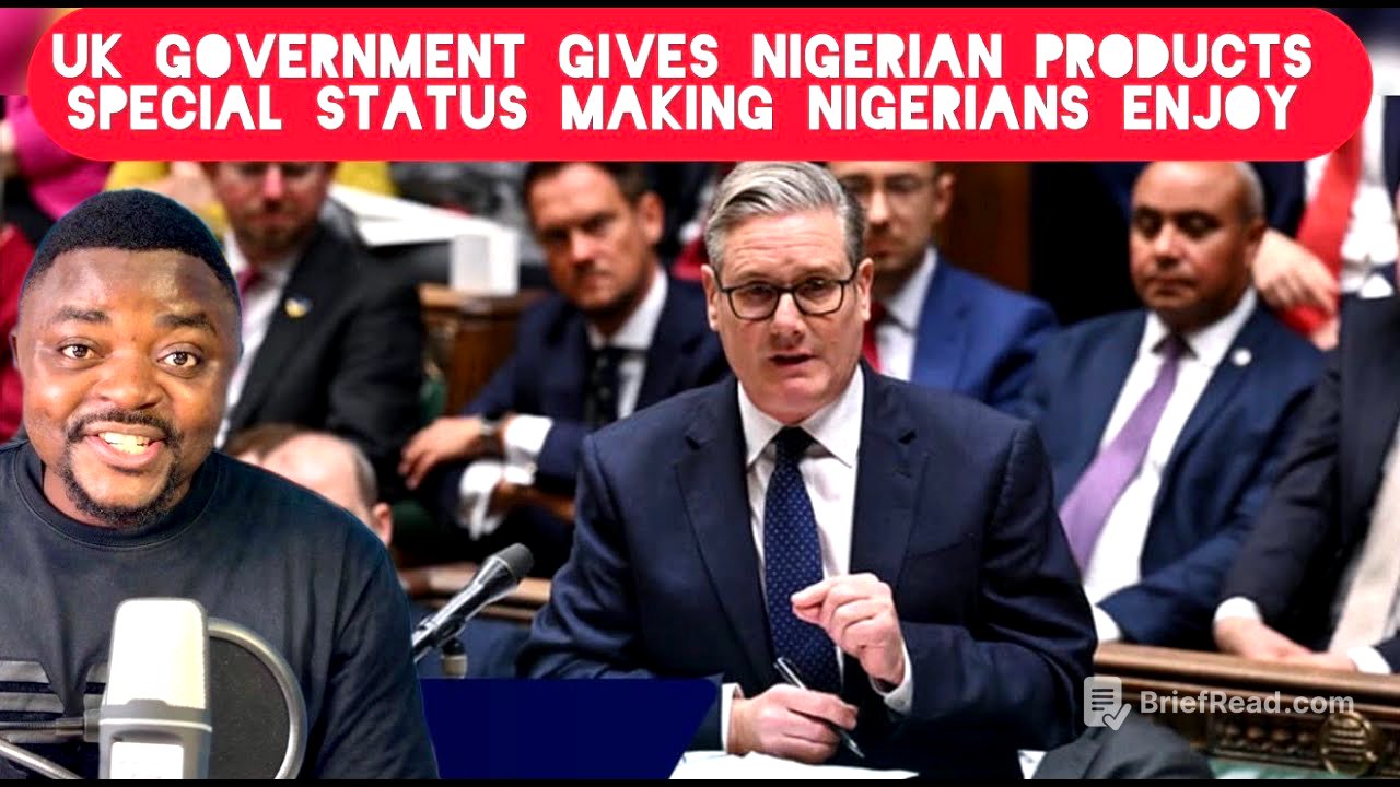 Uk Government Gives Nigerian Products Special Status making Nigerians Enjoy More