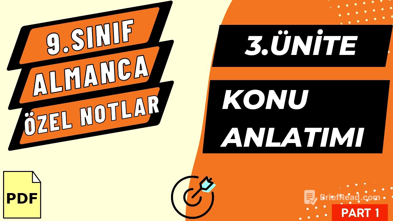 9.Sınıf Almanca 3.Ünite Part 1