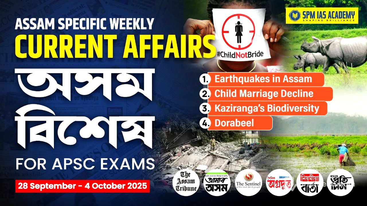 Assam Current Affairs 2025 | Assam Weekly Current Affairs | APSC Assam Current Affairs | Week 38
