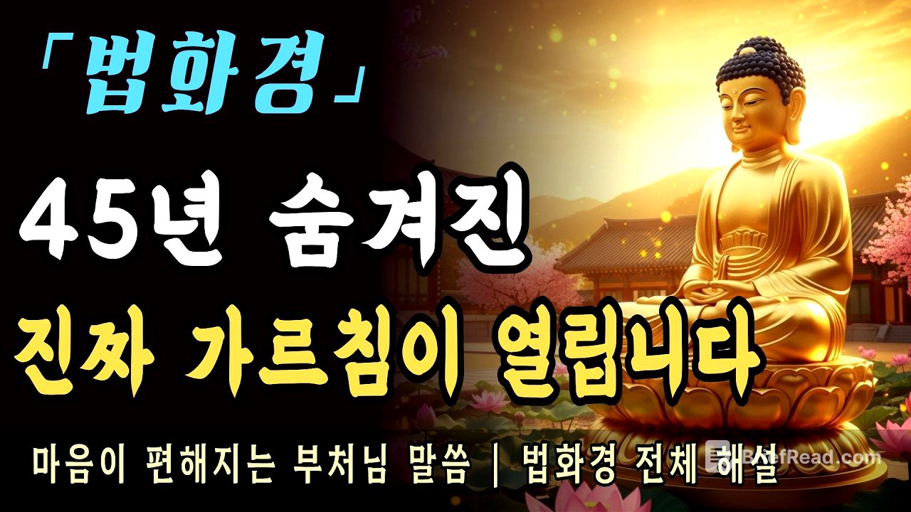 [부처님말씀] 법화경 전체 해설ㅣ부처님이 45년 숨기신 일불승, 누구나 부처 되는 길
