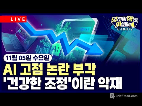 [🔴11/05 #당잠사] '건강한 조정'이라는 악재 | AI버블 경고에 기술주 약세 | #팔란티어 #비트코인