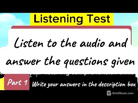 Listening Test: please check your listening comprehension skills