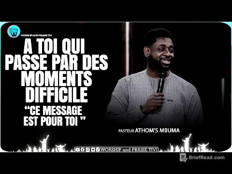 Pasteur Athom’s Mbuma _ Toi qui passe par des moments tres dificiles.. ceci est pour toi