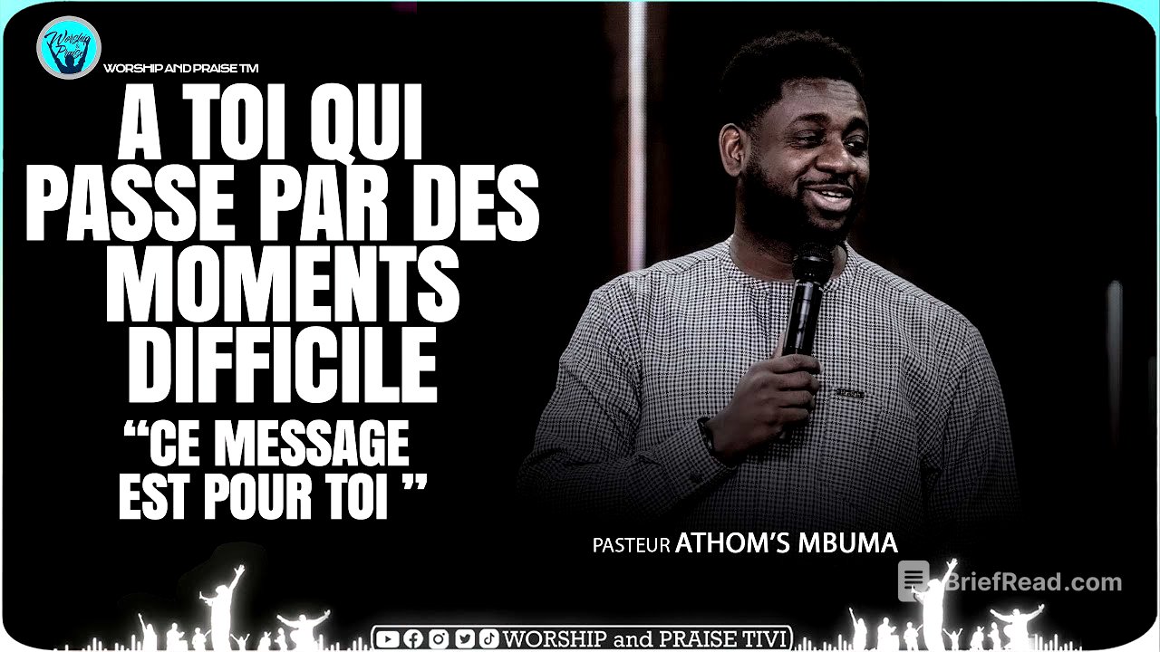 Pasteur Athom’s Mbuma _ Toi qui passe par des moments tres dificiles.. ceci est pour toi