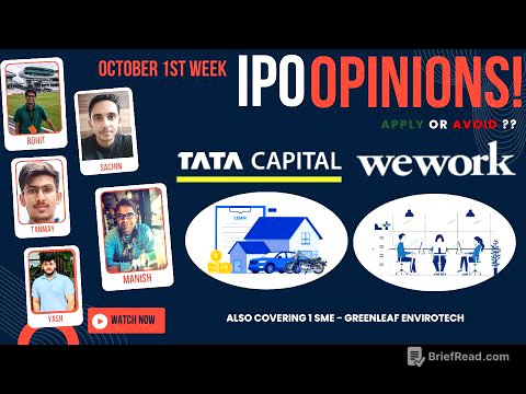 Tata Capital, WeWork & Greenleaf : October 1st Week IPOs : Apply/Avoid? Primary Market Chatter