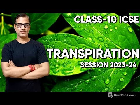 Transpiration One Shot | Transpiration ICSE Class 10 | @sirtarunrupani