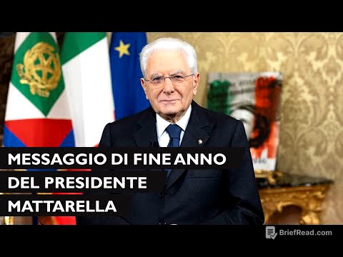 Discorso di fine anno del Presidente della Repubblica Sergio Mattarella