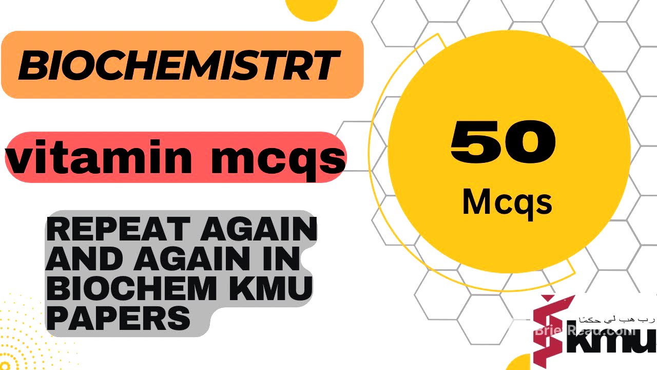 Vitamins kmu important mcqs biochemistry || kmu  biochemistry mcq with answers || biochemistry mcqs