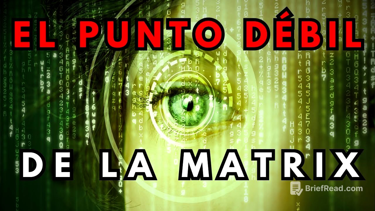 Este es el PUNTO DÉBIL de la MATRIX de Control y el Sistema Corrupto.