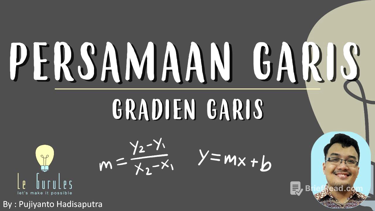 Ternyata Begini Cara Mencari Gradien Persamaan Garis - Matematika SMP - Persamaan Garis Part 1