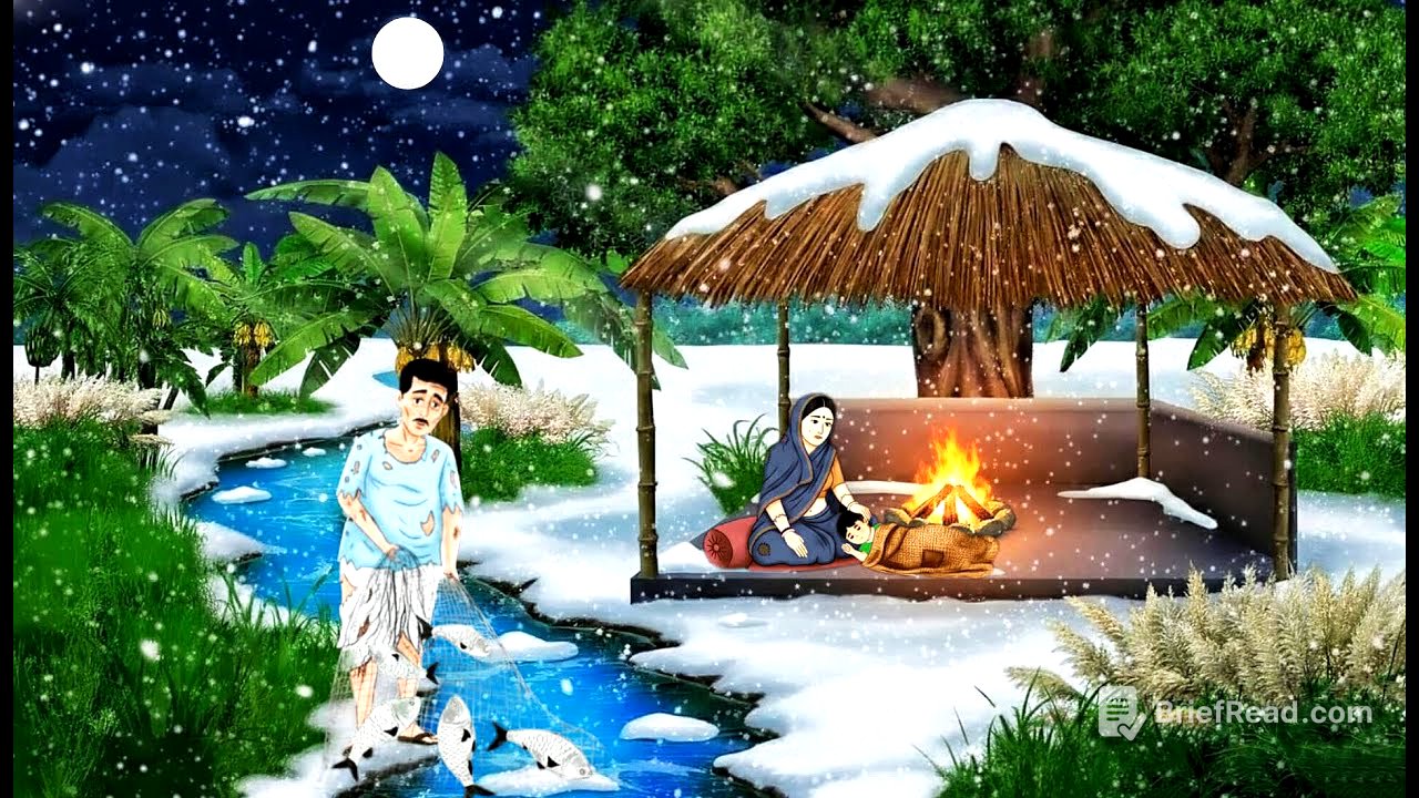 बर्फीले ठंड में गरीब मछुआरे का भाग्य  | Hindi Story | Hindi kahani | moral stories | cartoon story