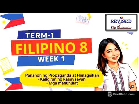 TERM 1-FILIPINO 8-WEEK: Panahon ng Propaganda at Himagsikan- Kaligiran ng kasaysayan- Mga manunulat