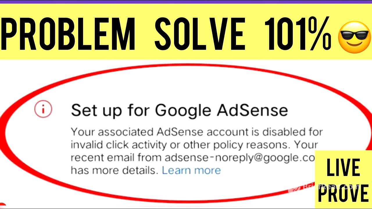 Set up google adsense error || invalid click activity adsense account disabled || adsense suspended