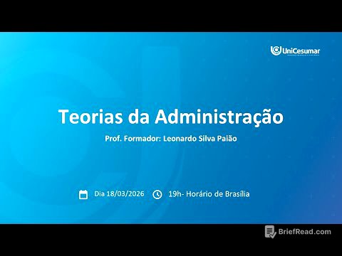 Aula ao vivo 4 I Teorias da Administração