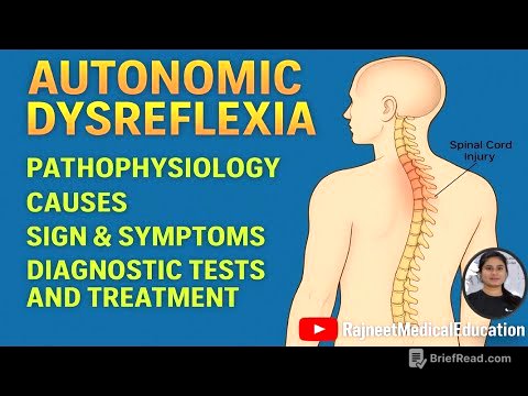 Autonomic Dysreflexia | Pathophysiology | Causes | Symptoms | Diagnose | Treatment