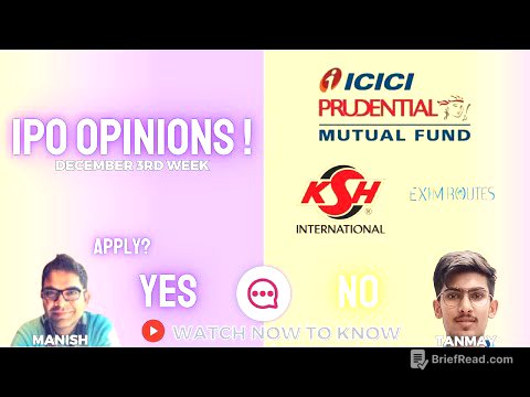 ICICI AMC, KSH, Exim routes : Dec 3rd week IPOs - Apply/Avoid? Primary Market Chatter