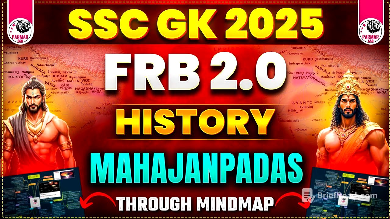 ANCIENT HISTORY FOR SSC EXAMS 2025 | MAHAJANPADAS | FRB 2.0 BY PARMAR SSC