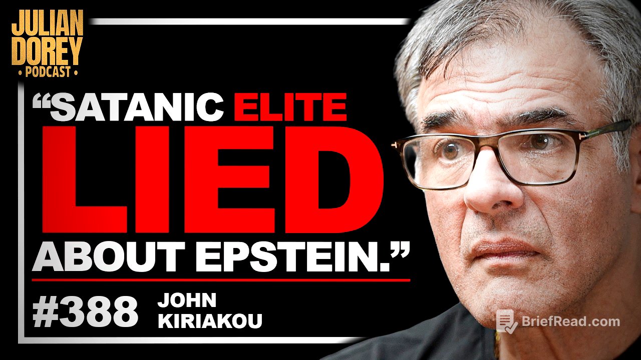 “Epstein LIES!” - CIA John Kiriakou ERUPTS on Satanic Elite, Mossad & Most STUNNING Files | 388
