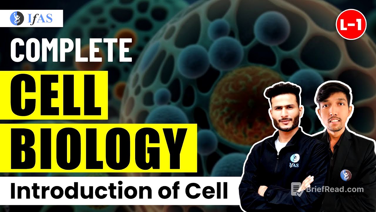 Cell Biology for IIT JAM / GAT B / CUET PG - Introduction of Cell | L1 | IFAS