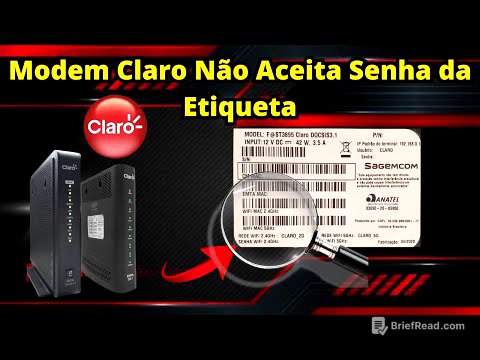 Modem Claro não acessa com a Senha da Etiqueta, Como Resetar o modem Claro