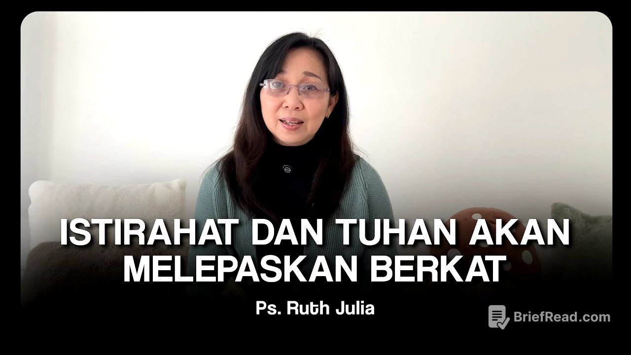 ISTIRAHAT DAN TUHAN AKAN MELEPASKAN BERKAT - Ps. Ruth Julia