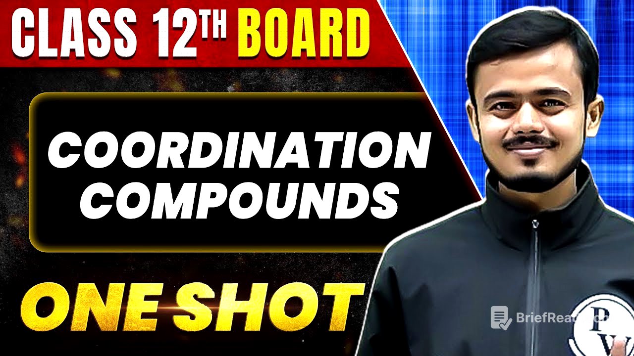COORDINATION COMPOUNDS in 1 Shot: All Concept & PYQs Covered | Class 12th Boards | NCERT