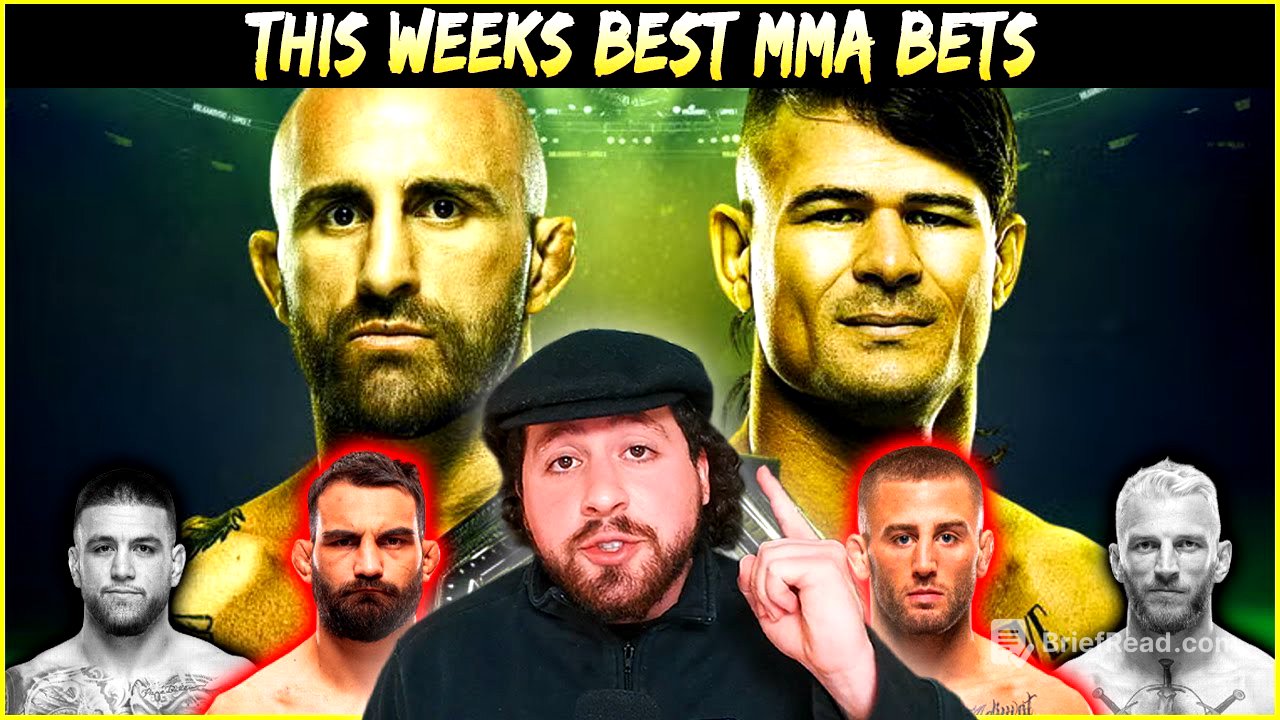 This Weeks Best MMA Bets - UFC 325 Betting Breakdown Volkanovski vs Lopes 2 | Lock Of The Week