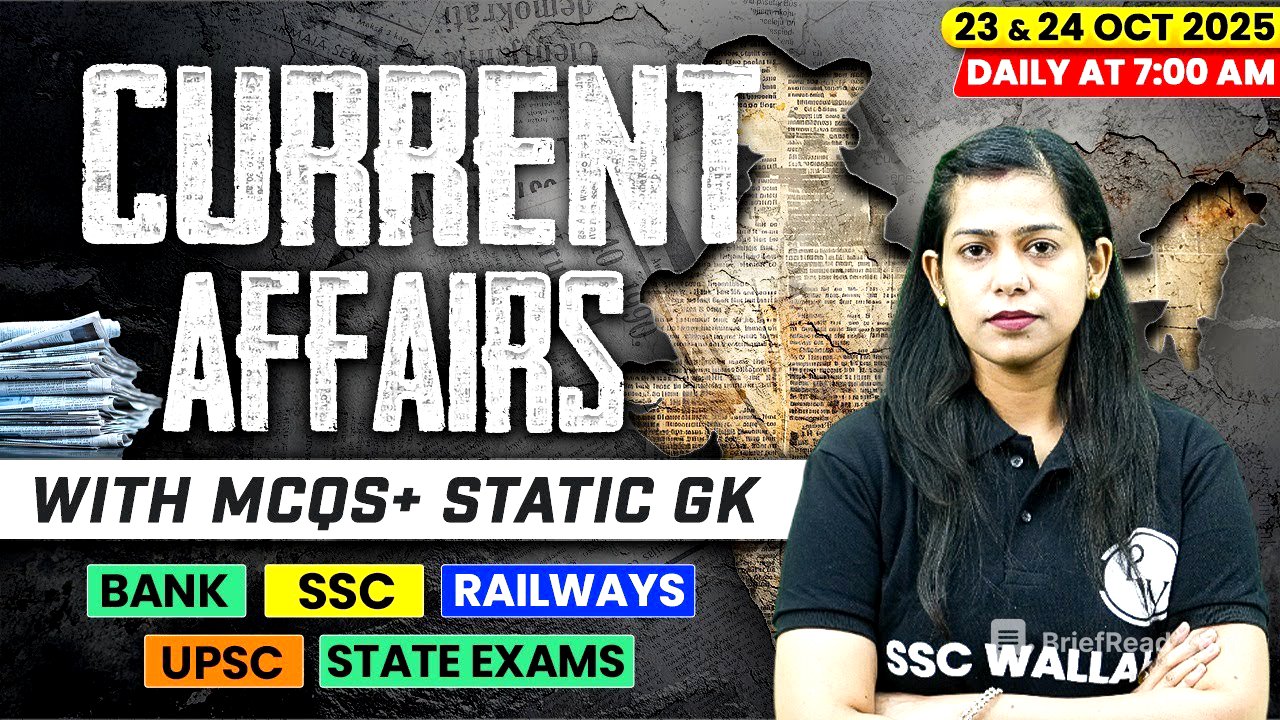 Current Affairs Today | 23 & 24 October Current Affairs 2025 | Daily Current Affairs | By Krati Mam