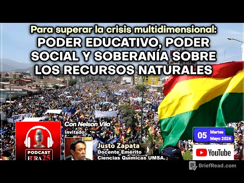 Para superar la crisis: Poder Educativo, Poder Social y Soberanía sobre los Recursos Naturales