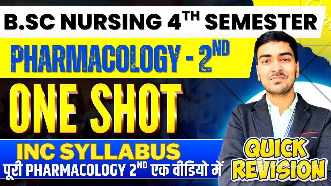 Pharmacology-II Complete One Shot | INC Syllabus | B.Sc Nursing 4th Semester | Quick revision |